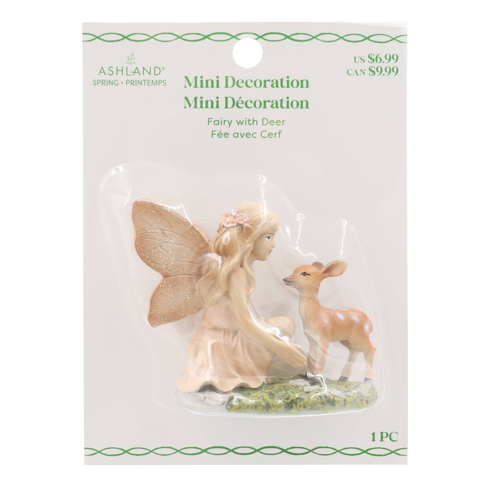 Mini Fairy with Deer Decoration by Ashland®